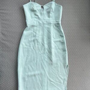 BCBGeneration Aqua Midi Dress with Side Slit